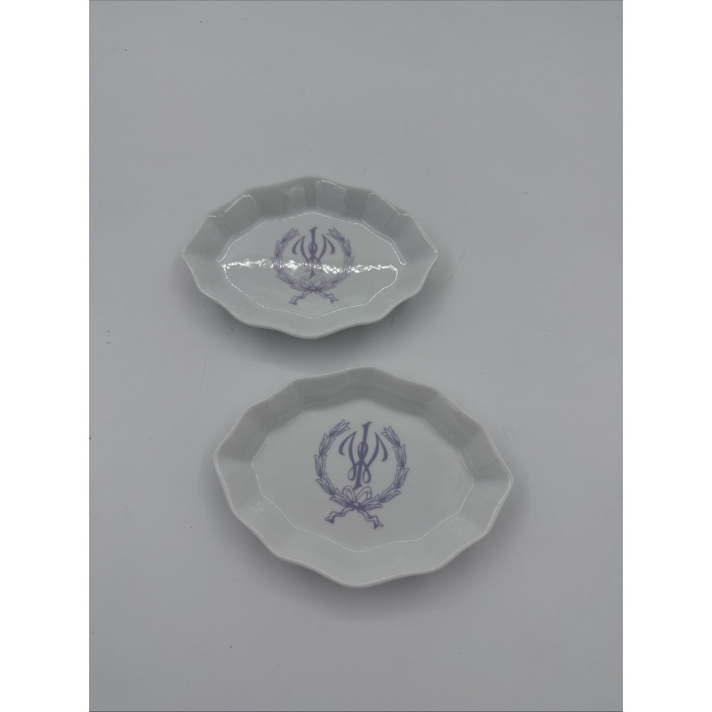 Colonial Williamsburg Vintage Scalloped Trinket Dishes Set Of 2
